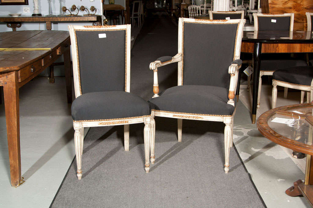 Argentine A  pair of French  Arm Chairs Stamped Jansen
